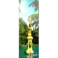 Магнит "Фонтан - Мальчик с рыбой, Форос" (11,5х4 см)