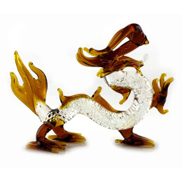 Дракон кришталевий коричневий (16х10, 5х3 см)