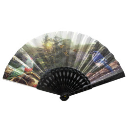 Веер пластик+бумага (21,5 см)