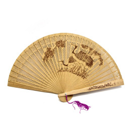 Веер сандаловый в подарочной коробке (25 см)