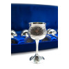 Silver-plated bronze glasses (e.g. 6 pcs / 50ml.) (44.5х15х7 cm) (h-9.5)