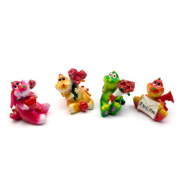 Дракон з квітами (5,5х5х3,5 см) 