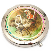 Cosmetic mirror "Russian beauty" (d-7cm)
