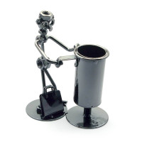 Techno-art stand for pens + business card holder 