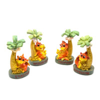 Dragon under a palm tree (9.5x5.5x4.5 cm) (4 pcs/pack)