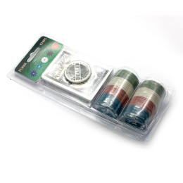 Poker set in a blister (deck of cards, 48 chips) (24.5x10x4 cm) (chip weight 4 gr. d-39 mm)