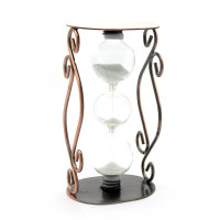Hourglass in metal (17x9.5x8.5 cm)