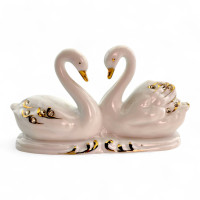 Pair of porcelain swans (13x7x4.5 cm)