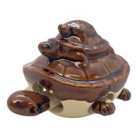 Ceramic turtle (moves its paws) (8x6x5.5 cm) brown