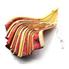 Folding panama fan, bamboo, fabric (38x36x14 cm)