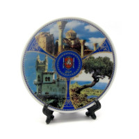 Ceramic plate on stand 