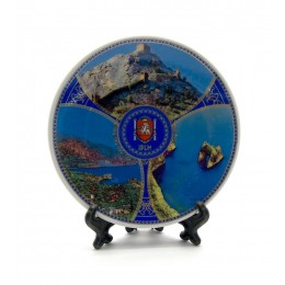 Тарелка керамическая на подставке "Крым" (12,5 см)