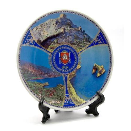 Тарелка керамическая на подставке "Крым" (15,5 см)