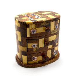 Casket 3 compartments (11x11x8 cm) (Vietnam)