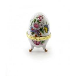 Шкатулка яйцо "Полевые цветы"  (7,5 х5х5см)