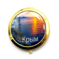 Дзеркальце косметичне "Крим" (d-7 см) золото