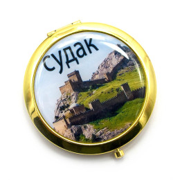Cosmetic mirror "Sudak" (d-7 cm) gold
