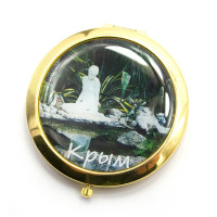 Дзеркальце косметичне "Крим" (d-7 см) золото
