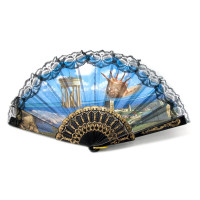 Веер "Море" ткань (26 см)