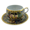 Cup + saucer porcelain (210 ml) (ACS86) "Green willow" (h-6cm, d-cup - 8cm, d-saucer - 14cm)