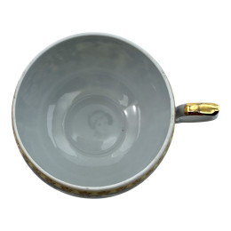 Cup + saucer porcelain (210 ml) (ACS86) "Green willow" (h-6cm, d-cup - 8cm, d-saucer - 14cm)