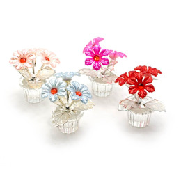 Цветок хрустальный (3 цветка)(10х4,5х4,5 см)