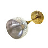 Silvered bronze glass (190 ml.) (h-17 cm)
