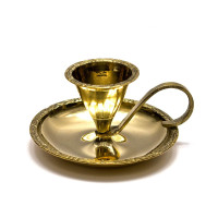 Свічник бронзовий з ручкою (9х9х4, 5 см)