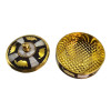 Brass box with mother-of-pearl (d-7, h-4 cm)