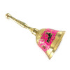 Bell with a handle with a bronze pattern "Birds on a pink background" (12.5x6 cm)