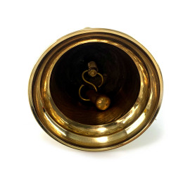 Bell with a handle with a bronze pattern "Birds on a white background" (12.5x6 cm)