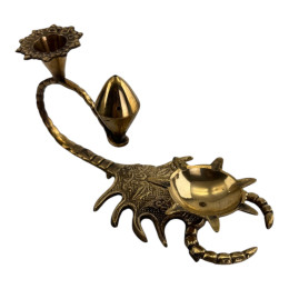 УЦЕНКА. Подсвечник "Скорпион" бронзовый (19×9,5×9,5 см)