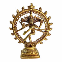 Shiva dancing brass (16.5x13.5x4.5 cm)