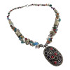 Necklace with stones and pendant