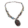 Necklace with stones and pendant