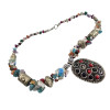 Necklace with stones and pendant