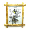 Butterflies in a wooden frame on the background (34x29x4 pcs)