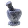 Mortar with a stone pestle (10.5x10x10 cm)