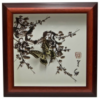 Butterflies in a frame (30x30x3 cm)
