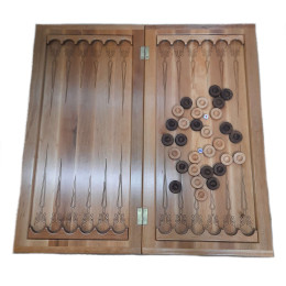 Нарды с узором,фасад из  массива  дерева (56х27,5х5 см)