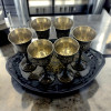 Bronze black shot glasses (h-12.8 cm) (6 pcs/75 ml.)