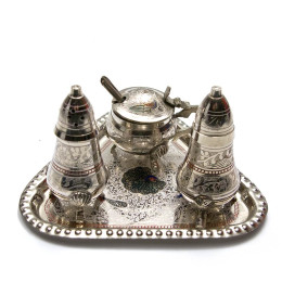 Солонка ,перечница ,горчичница бронза (н-р 3 шт)(17,5х12,5х9 см).