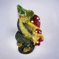 Fridge magnet "Cobra with fly agarics" (5x4 cm)