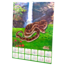 Календарь объемный 3D переливной  "Змея" 2013 (46,5х34 см)