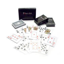 Карты игральные пластиковые (POKER CLUB)(9,2х6,5х2 см)(12шт/уп)