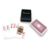 Playing cards plastic red shirt (POKER CLUB) (9.2x6.5x2 cm)