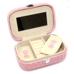 Скринька для біжутерії рожева (15х10,5х4,5 см)