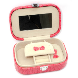 Шкатулка для бижутерии малиновая (15х10,5х4,5 см)