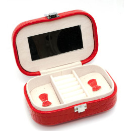 Шкатулка для бижутерии красная (15х10,5х4,5 см)