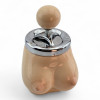 Ashtray with a swivel lid "Body Art", ceramics (16x10x10 cm)